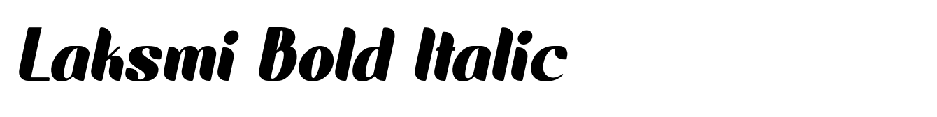 Laksmi Bold Italic